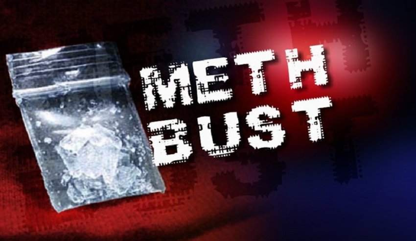 More than 28 grams of methamphetamine and drug paraphernalia were seized Saturday after a Chevrolet Malibu was spotted swerving on Highway 492 east of Union.